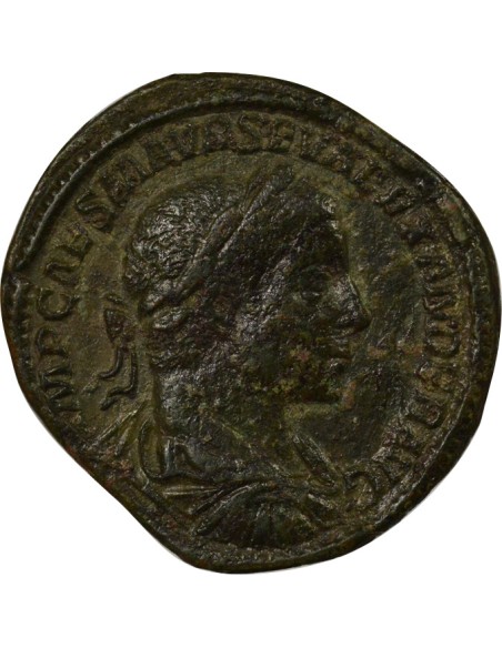 Rome Empire Alexandre Sévère Providentia debout 1 sesterce Bronze 223 R Rome