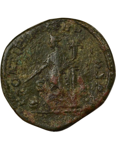 Rome Empire Alexandre Sévère Providentia debout 1 sesterce Bronze 223 R Rome