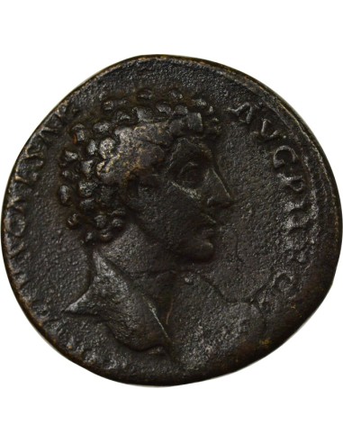 Rome Empire Marc Aurèle Instruments Pontificaux 1 sesterce Laiton 142 R Rome