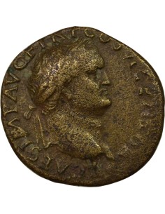 Rome Empire Titus Pax debout 1 as Laiton 77 D Lyon 2