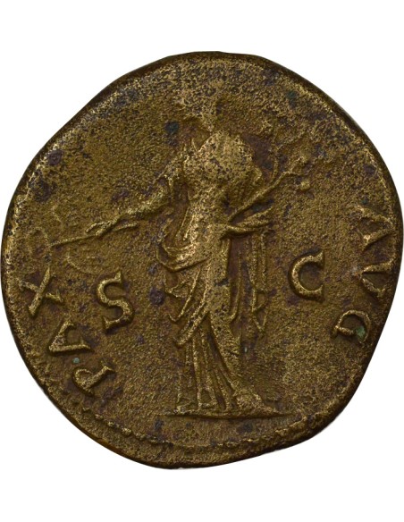 Rome Empire Titus Pax debout 1 as Laiton 77 D Lyon