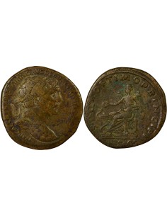 Rome Empire Trajan Salus Assis 1 sesterce Laiton 107 R Rome