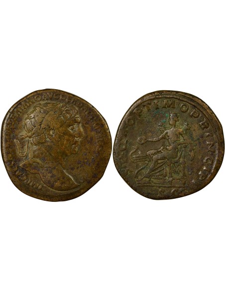 Rome Empire Trajan Salus Assis 1 sesterce Laiton 107 R Rome