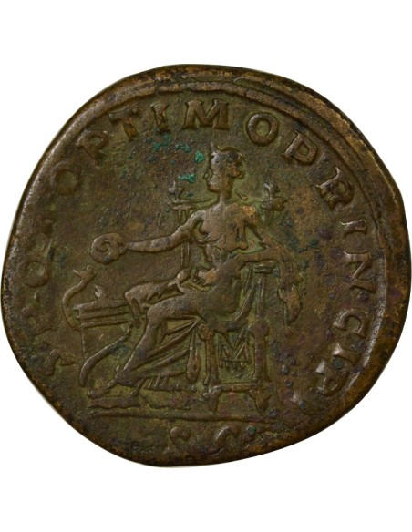 Rome Empire Trajan Salus Assis 1 sesterce Laiton 107 R Rome