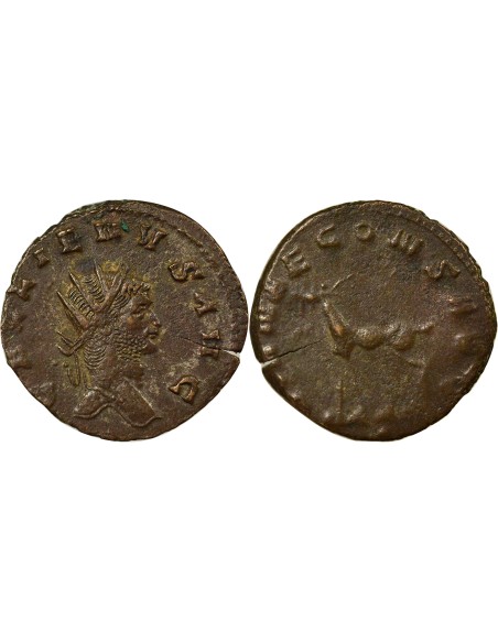 Rome Empire Gallien Antilope 1 antoninien Billon 267-268 R Rome