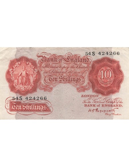 Royaume-Uni 10 Shillings - Britannia - ND (1934-39) - P.362c 10 shillings 1934