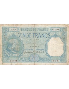 20 Francs - Bayard - 15-02-1917 - Série U.1534 20 francs 1917