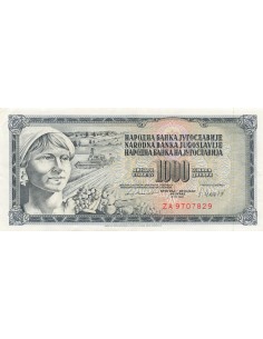 Yougoslavie 1000 Dinara - 1981 - Remplacement - P.92d 1000 dinara 1981