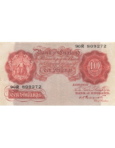 Royaume-Uni 10 Shillings - Britannia - ND (1934-39) - P.362c 10 shillings 1934