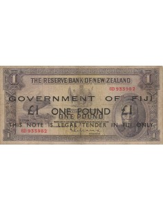 Fidji 1 Pound - sur Nvlle-Zélande Tawhiao - ND (1942) - P.45 1 pound 1942