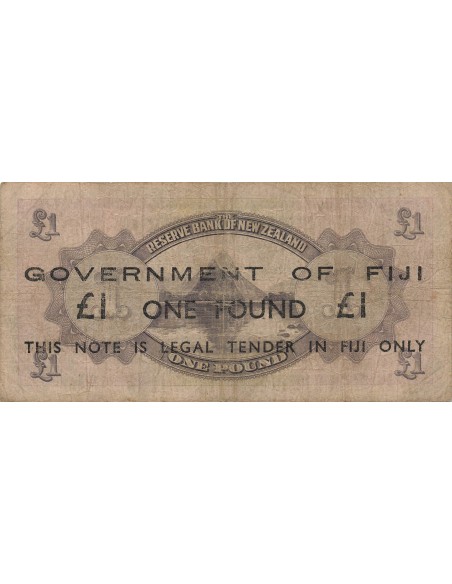 Fidji 1 Pound - sur Nvlle-Zélande Tawhiao - ND (1942) - P.45 1 pound 1942