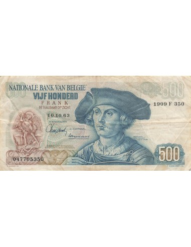 Belgique 500 Francs - B. Van Orley - 10-10-1963 - P.135 500 francs 1963