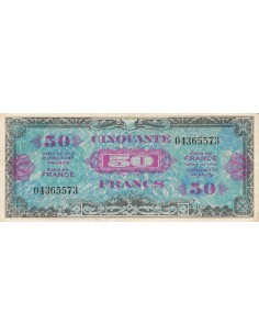 50 Francs - Drapeau - 1944 - Sans Série  50 francs 1944