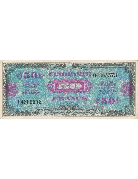 50 Francs - Drapeau - 1944 - Sans Série  50 francs 1944
