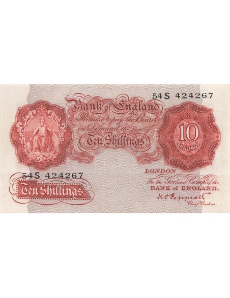 Royaume-Uni 10 Shillings - Britannia - ND (1934-39) - P.362c 10 shillings 1934
