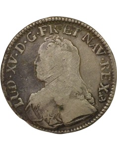 Louis XV au Buste Habillé 1 écu Argent 1729 P Dijon 2