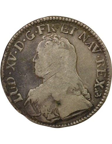 Louis XV au Buste Habillé 1 écu Argent 1729 P Dijon