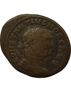 Rome Empire Constance Ier Chlore Génie du Peuple Romain 1 ae Cuivre 297 D Lyon 2