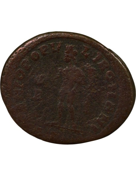 Rome Empire Constance Ier Chlore Génie du Peuple Romain 1 ae Cuivre 297 D Lyon