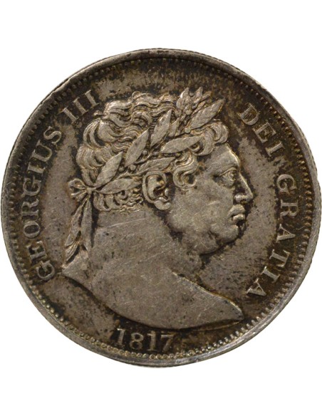 Roi de Grande-Bretagne et d´Irlande George III - Shilling Argent - 1817 Londres 1 shilling Argent 1817 Londres
