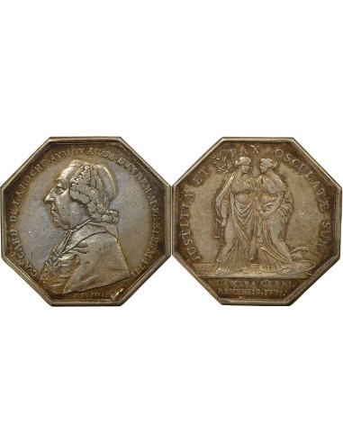 Antoine de la Roche Aymon Chambre du Clergé de Reims 1 jeton Argent 1771