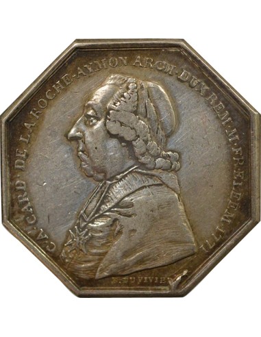 Antoine de la Roche Aymon Chambre du Clergé de Reims 1 jeton Argent 1771