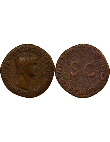Rome Empire Germanicus Restitution de Claude 1 as Cuivre 42 R Rome