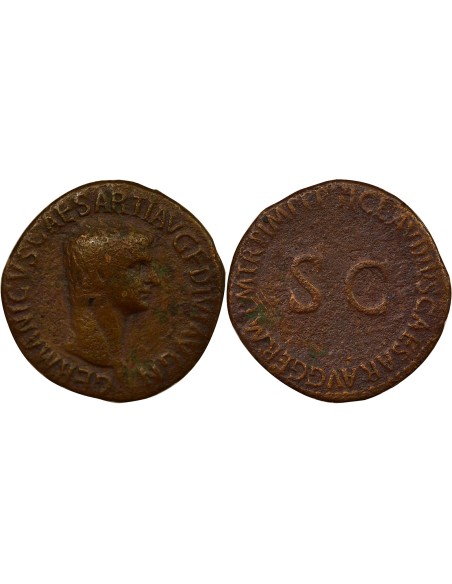 Rome Empire Germanicus Restitution de Claude 1 as Cuivre 42 R Rome