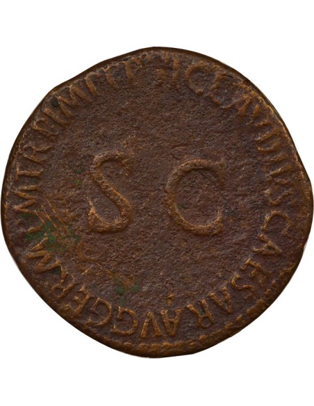 Rome Empire Germanicus Restitution de Claude 1 as Cuivre 42 R Rome