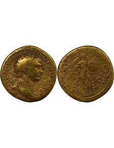 Rome Empire Trajan Victoire sur les Daces 1 sesterce Laiton 107 R Rome