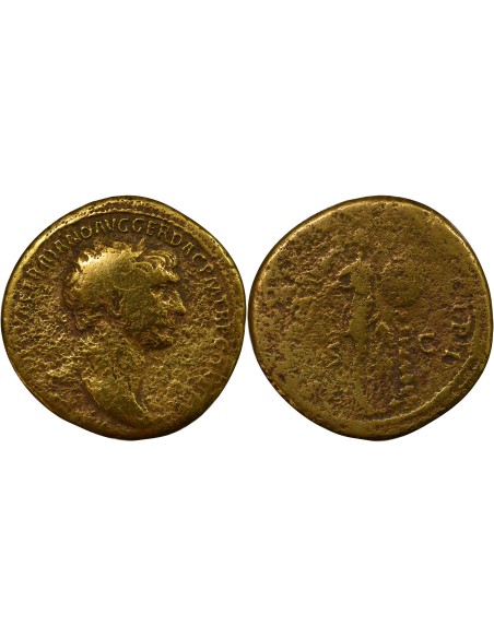 Rome Empire Trajan Victoire sur les Daces 1 sesterce Laiton 107 R Rome