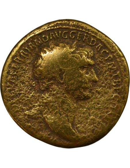 Rome Empire Trajan Victoire sur les Daces 1 sesterce Laiton 107 R Rome