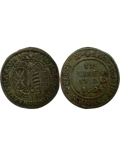 Etats Allemands (Saxe) Jean-Georges IV de Saxe Jean Georges IV - 1/12 Thaler - 1694 Lepizig 1/12 thaler Billon 1694 Leipzig