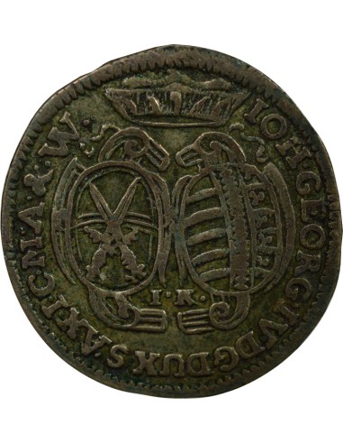 Etats Allemands (Saxe) Jean-Georges IV de Saxe Jean Georges IV - 1/12 Thaler - 1694 Lepizig 1/12 thaler Billon 1694 Leipzig