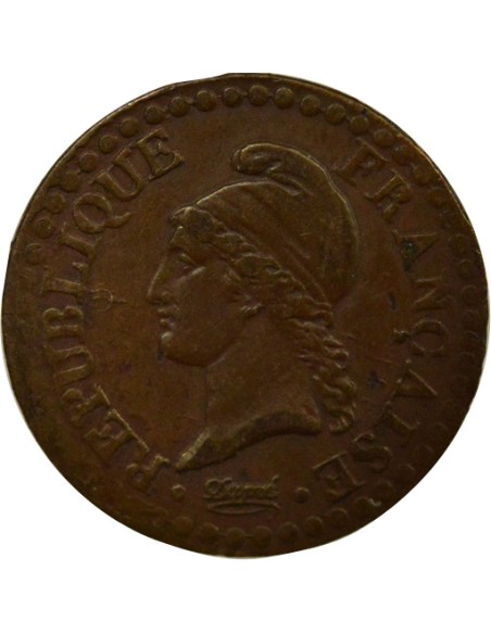Dupré 1 centime Cuivre An 7 A - Paris