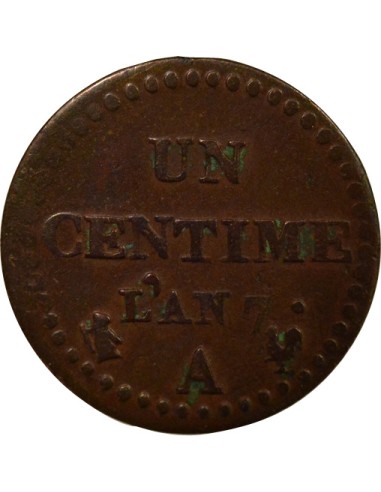 Dupré 1 centime Cuivre An 7 A - Paris