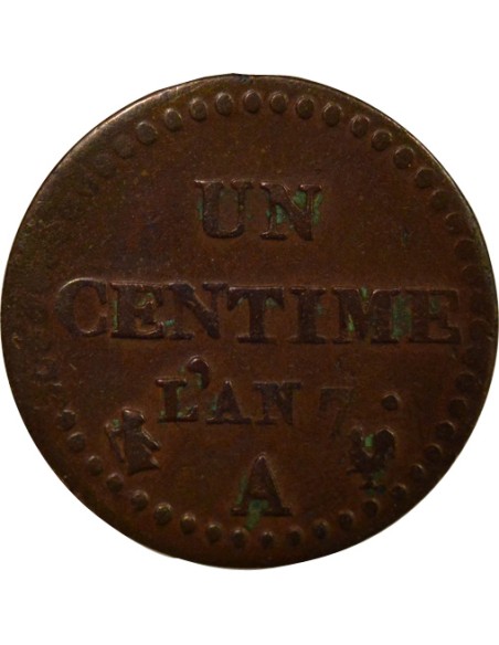Dupré 1 centime Cuivre An 7 A - Paris