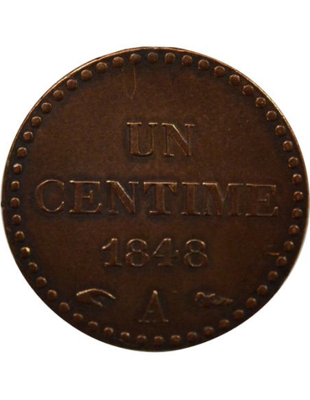 IIe République 1 centime Cuivre 1848 A - Paris