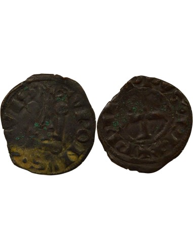 Philippe IV à l'O Rond 1 denier tournois Billon 1280-1310
