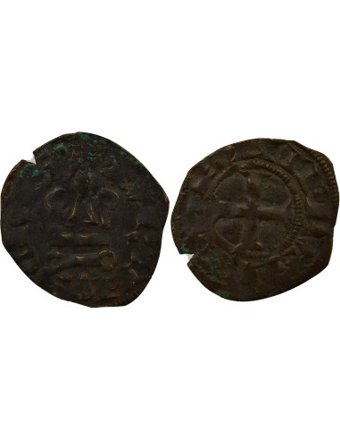 Philippe IV à l'O Rond 1 denier tournois Billon 1280-1310
