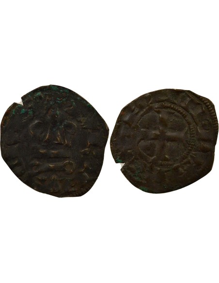 Philippe IV à l'O Rond 1 denier tournois Billon 1280-1310
