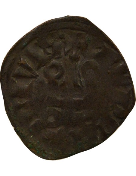 Philippe IV à l'O Rond 1 denier tournois Billon 1280-1310