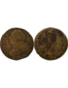 Louis XVI au Faisceau 2 sols Cuivre 1793 BB Strasbourg
