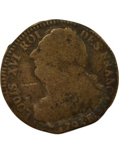 Louis XVI au Faisceau 2 sols Cuivre 1793 BB Strasbourg 2