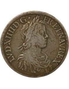 Louis XIV à la Mèche Longue 1 ecu Argent 1651 A - Paris 2