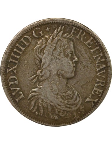 Louis XIV à la Mèche Longue 1 ecu Argent 1651 A - Paris