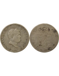 Royaume des Deux-Siciles Ferdinand II des Deux-Siciles 4e Portrait 120 grana Argent 1856 Naples