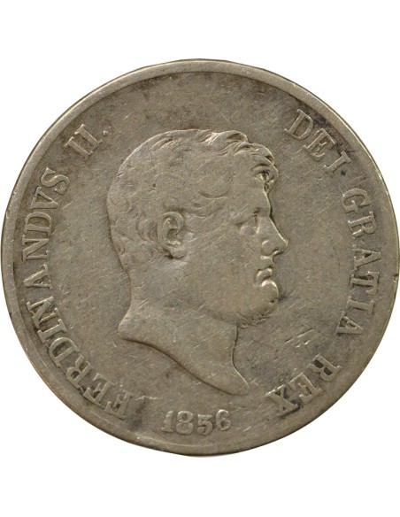 Royaume des Deux-Siciles Ferdinand II des Deux-Siciles 4e Portrait 120 grana Argent 1856 Naples