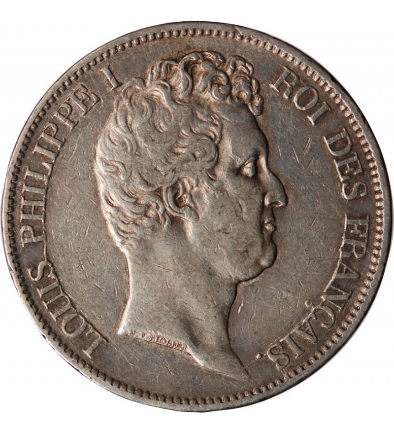 LOUIS PHILIPPE﻿ - 5 FRANCS ARGENT 1831 A PARIS "Type Tiolier, Tr creux"