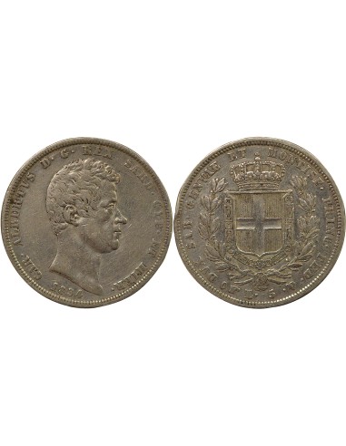 Sardaigne Charles-Albert Charles-Albert - 5 Lire Argent - 1834 P Turin 5 lire Argent 1834 T Turin